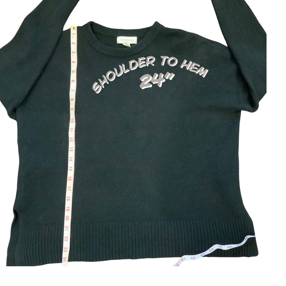 Treasure & Bond Black Crewneck Sweater Size XS Cozy Layering Pullover Nordstrom - Picture 4 of 7